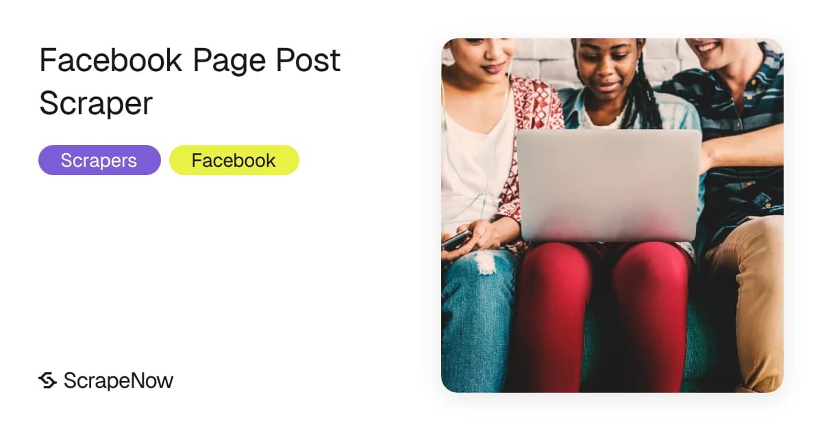 Facebook page post scraper for JSON post data
