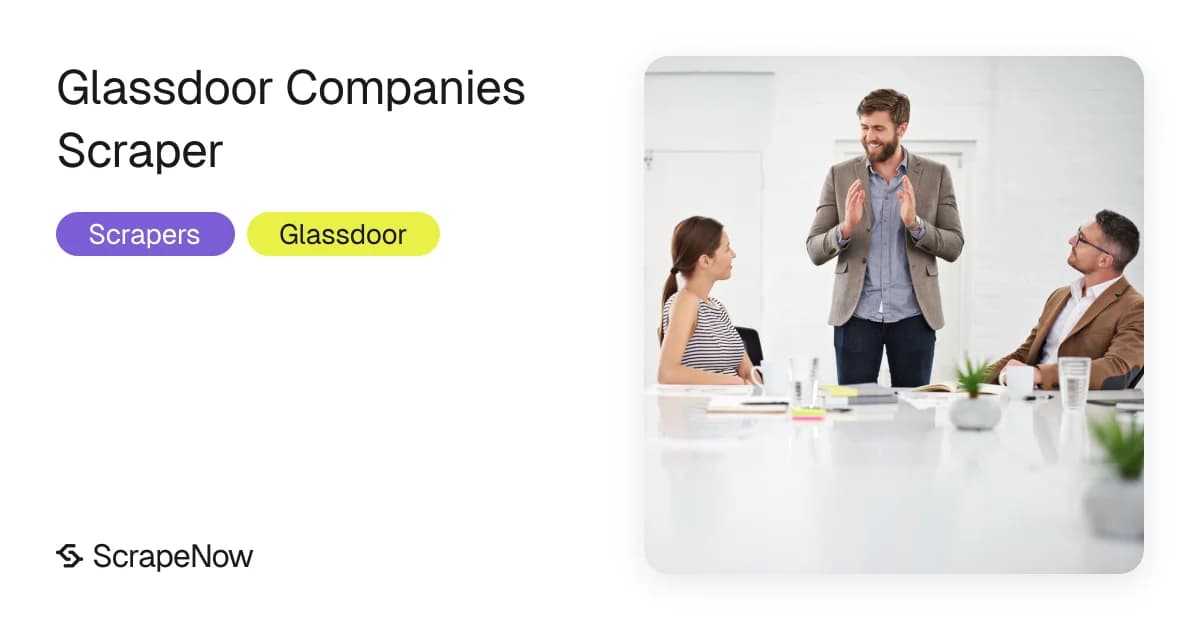 Glassdoor companies scraper for company profile data
