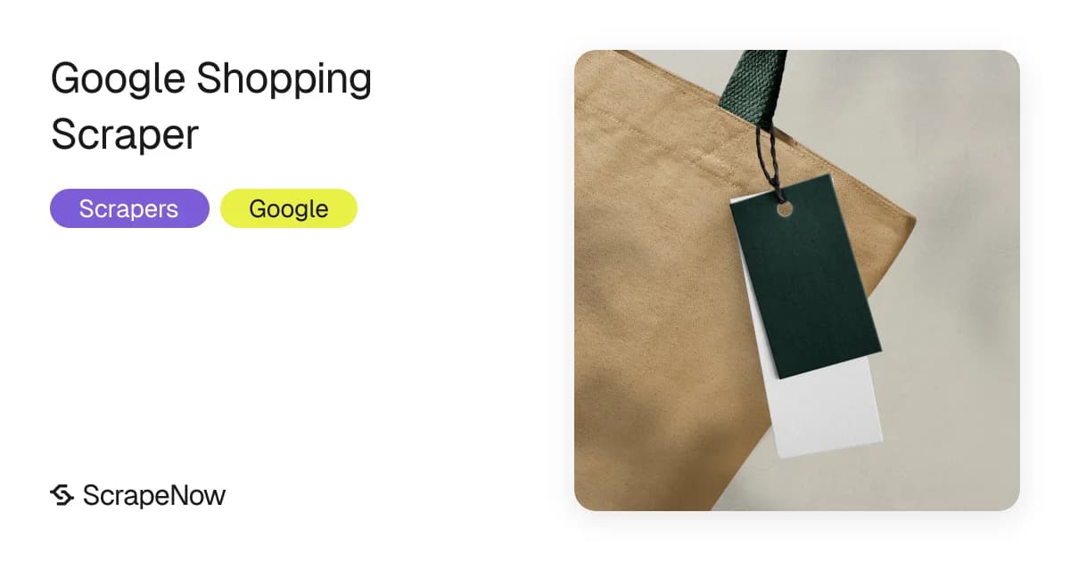 Google shopping scraper for product data