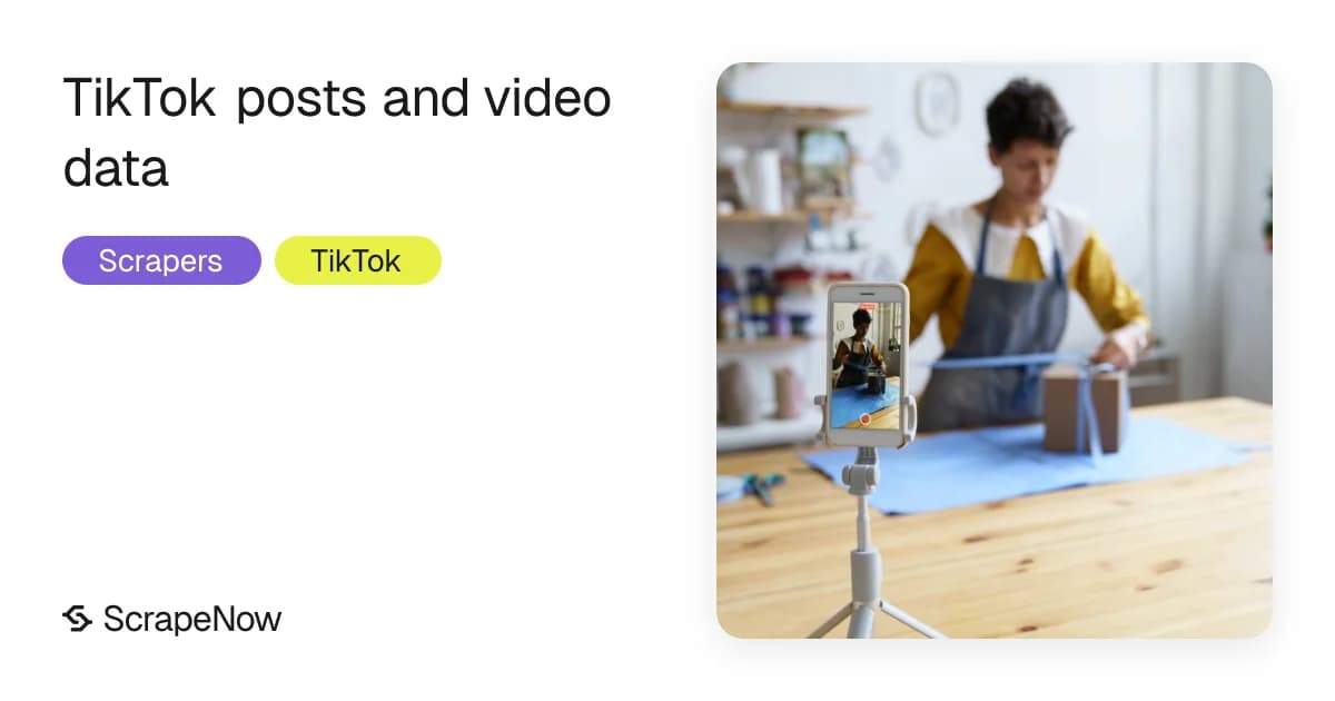 How to scrape TikTok posts and video data